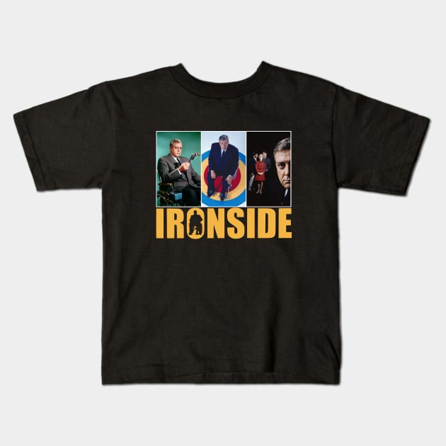 Ironside - Raymond Burr - 60s Cop Show Kids T-Shirt by wildzerouk